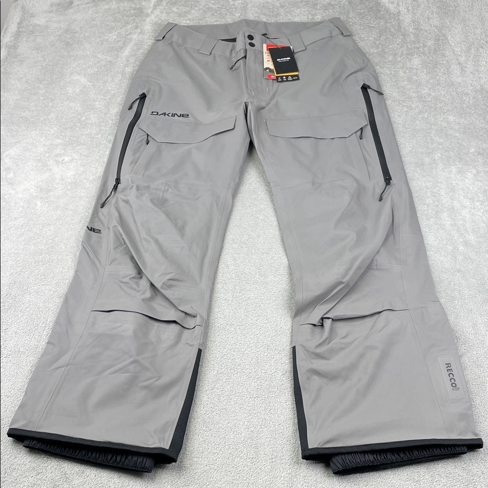 NEW‎ Dakine M Womens RECCO Gray Snow Pants with Black Details Sender Stretch 3L